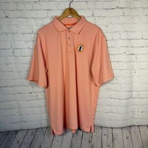Putterboy Performance‎ Mens XL Orange White Stripe 2014 US Open Pinehurst Polo